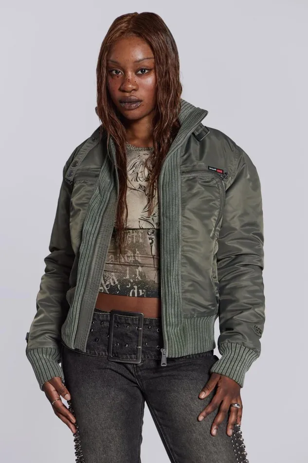 Jaded London Outerwear Men Tank Jacket Khaki