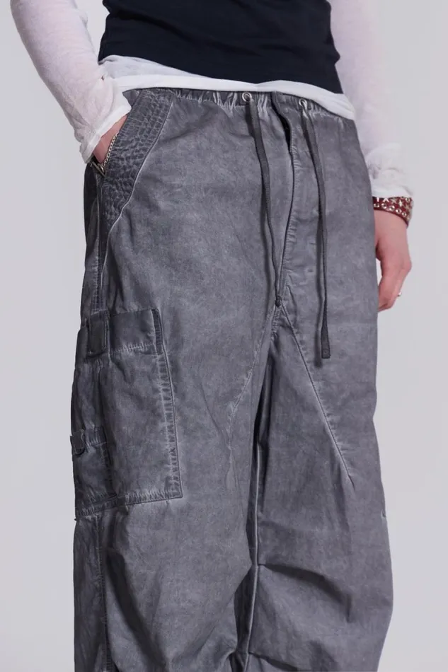 Jaded London Parachute Pants Women Black Oil Wash Parachute Pants Black