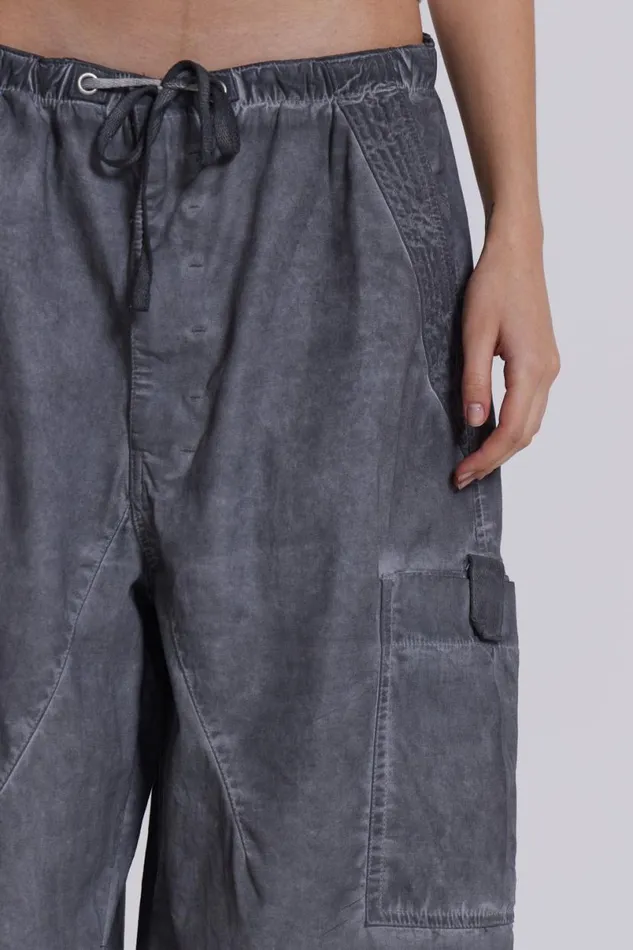 Jaded London Parachute Pants Women Black Oil Wash Parachute Pants Black