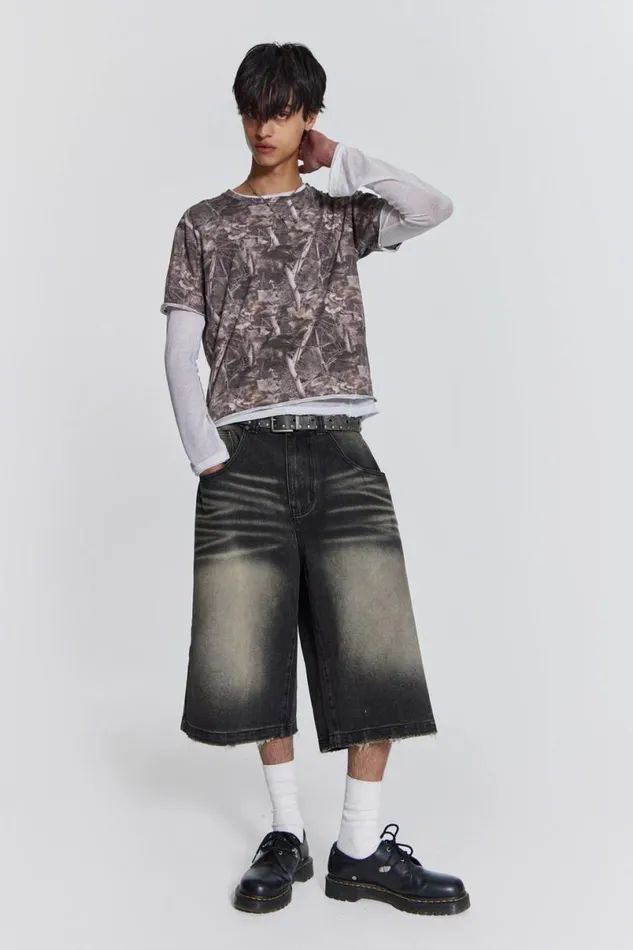 Jaded London Shorts and Jorts Women Washed Black Colossus Jorts Black