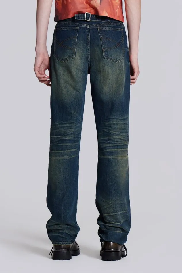 Jaded London SlimStraight Jeans Men Busted Scott Jeans Blue