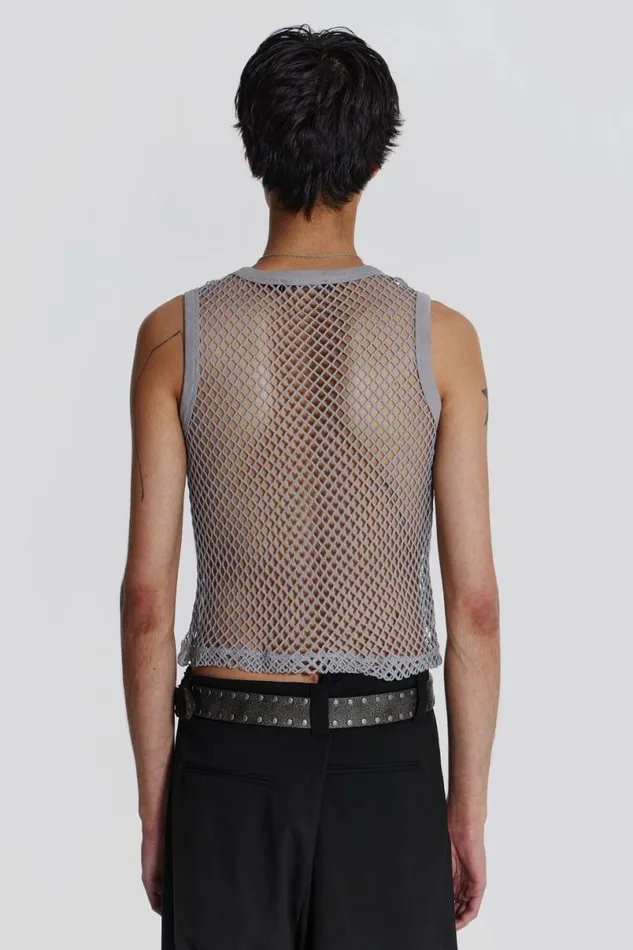 Jaded London TShirts and Vests Men Chain Grey Vest Grey