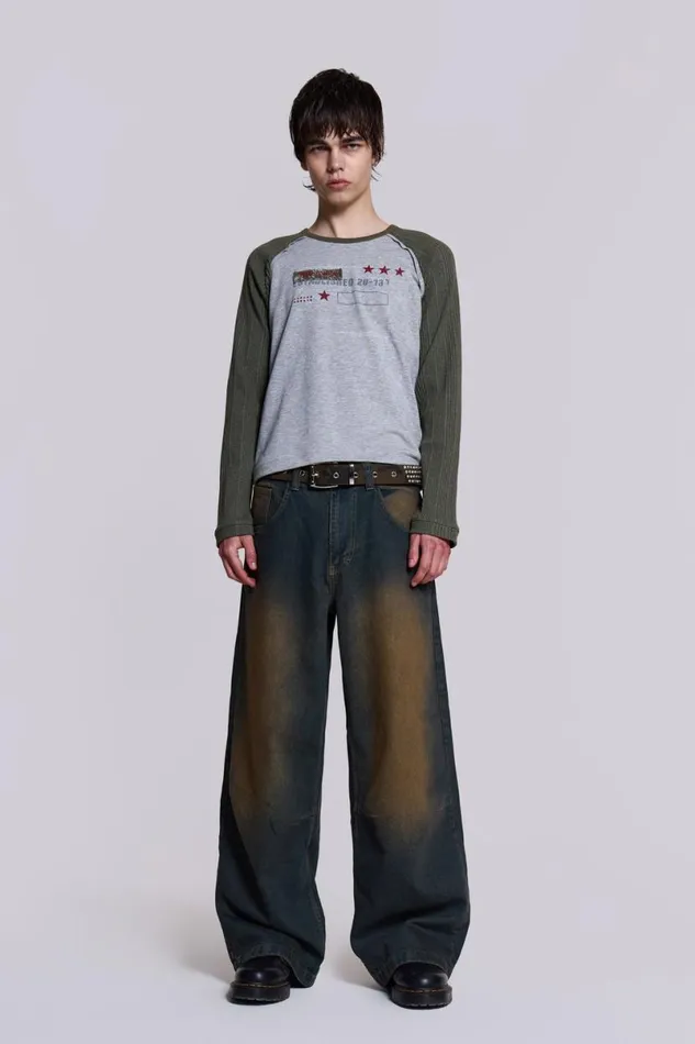 Jaded London TShirts and Vests Men Cipher Tee Grey