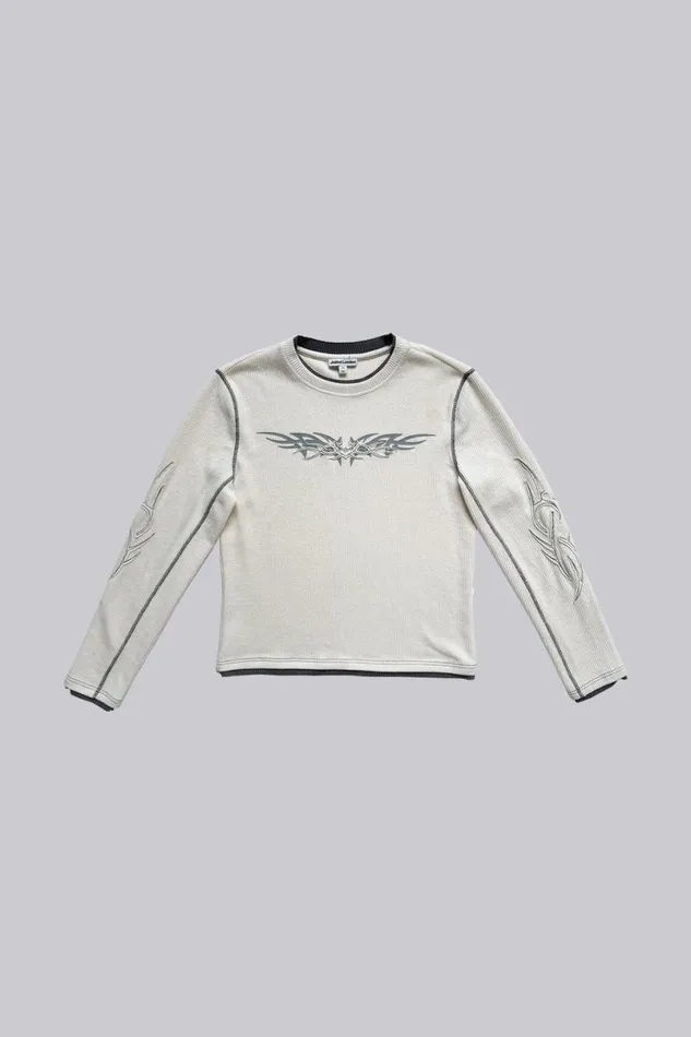 Jaded London TShirts and Vests Men Off White Tattoo Applique Tee White