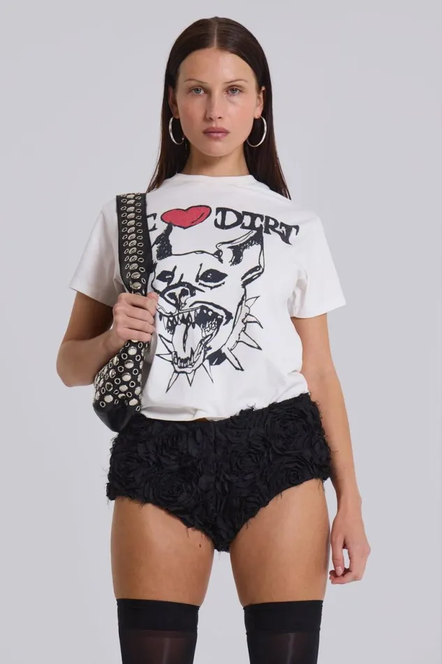Jaded London TShirts Women Dirt Tee White