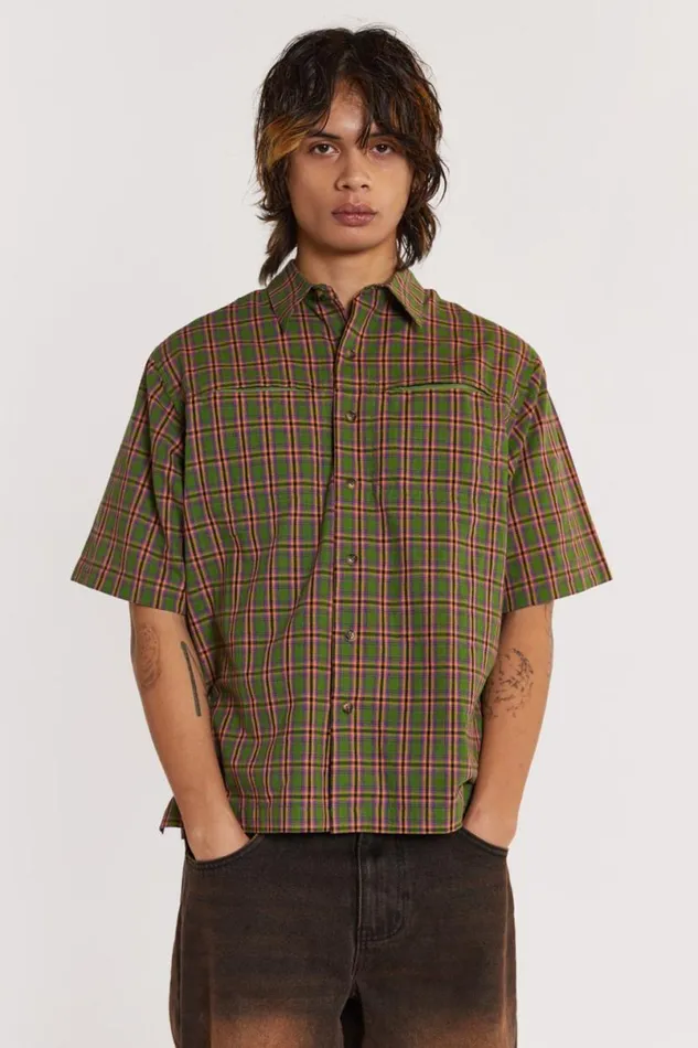 Jaded London Unisex Unisex Acid Short Sleeve Shirt Green