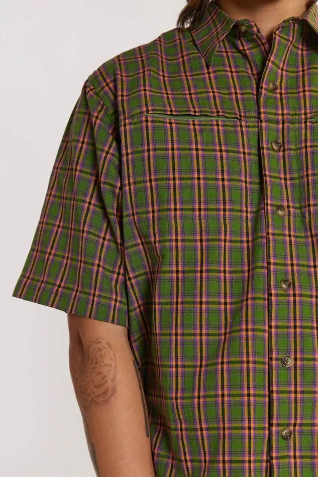Jaded London Unisex Unisex Acid Short Sleeve Shirt Green