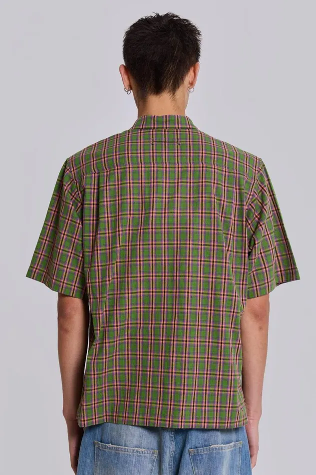 Jaded London Unisex Unisex Acid Short Sleeve Shirt Green