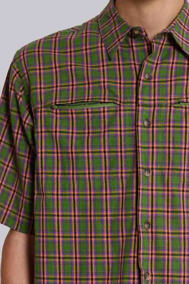 Jaded London Unisex Unisex Acid Short Sleeve Shirt Green
