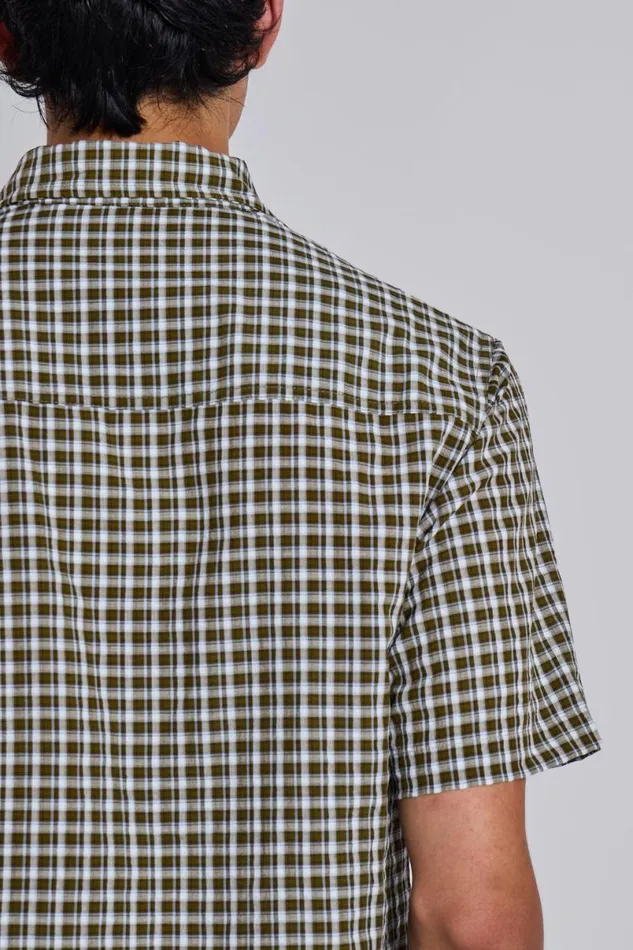 Jaded London Unisex Unisex Wasted Check Shirt Greenblack