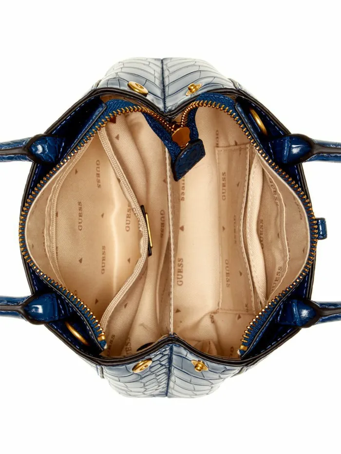 James Denim Quattro G Mini Satchel Denim Logo Women Handbags GUESS James Denim Quattro G Mini Satchel Denim Logo Women Handbags GUESS