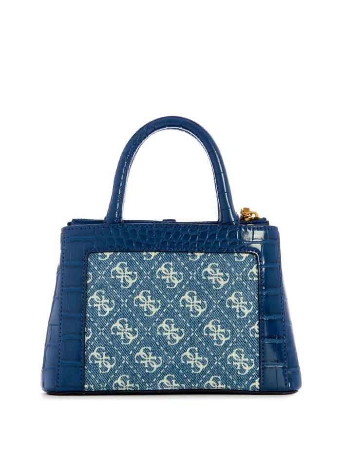 James Denim Quattro G Mini Satchel Denim Logo Women Handbags GUESS James Denim Quattro G Mini Satchel Denim Logo Women Handbags GUESS