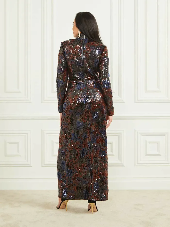 Jasmine Sequin Long Dress Delight Sequins Women Dresses and Jumpsuits GUESS Jasmine Sequin Long Dress Delight Sequins Women Dresses and Jumpsuits GUESS