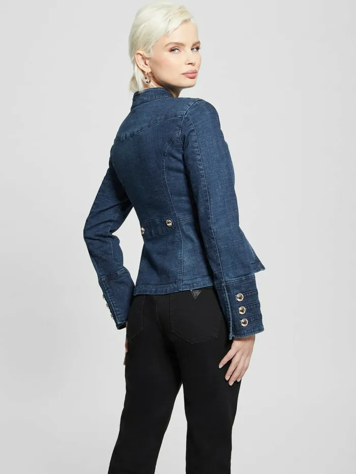 Jeans and Denim Clash Marching Denim Jacket Clash Blue 8211 GUESS Women Jeans and Denim Clash Marching Denim Jacket Clash Blue 8211 GUESS Women