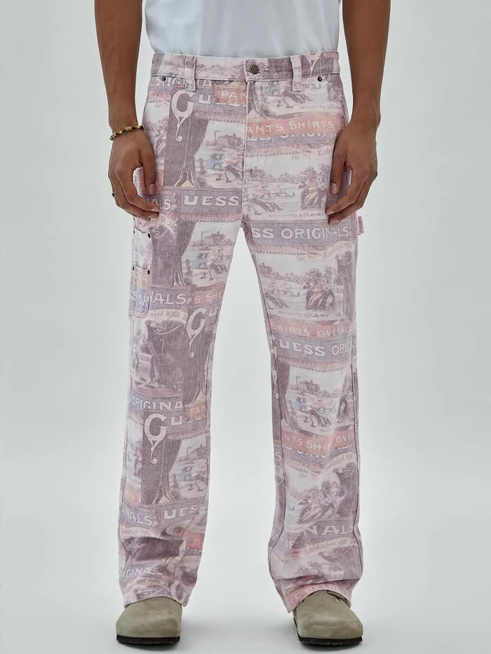 Jeans and Denim GUESS Men GUESS Originals Vintage Carpenter Pants Vintage Ranch Print