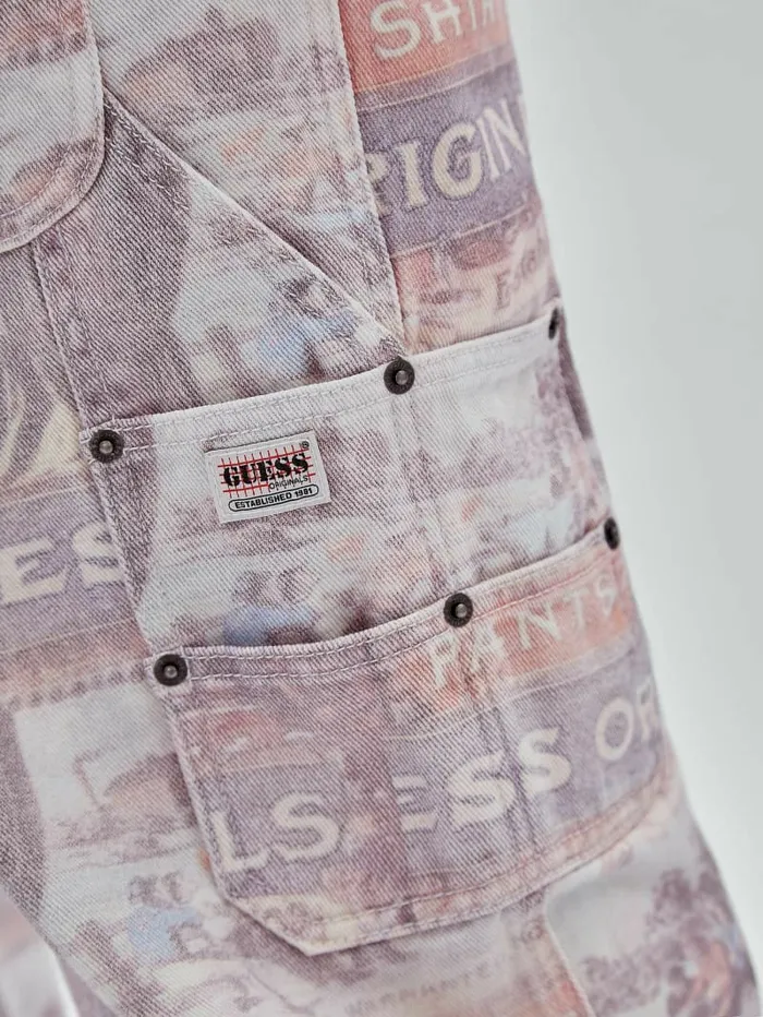 Jeans and Denim GUESS Men GUESS Originals Vintage Carpenter Pants Vintage Ranch Print Jeans and Denim GUESS Men GUESS Originals Vintage Carpenter Pants Vintage Ranch Print
