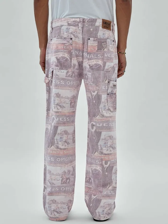 Jeans and Denim GUESS Men GUESS Originals Vintage Carpenter Pants Vintage Ranch Print Jeans and Denim GUESS Men GUESS Originals Vintage Carpenter Pants Vintage Ranch Print
