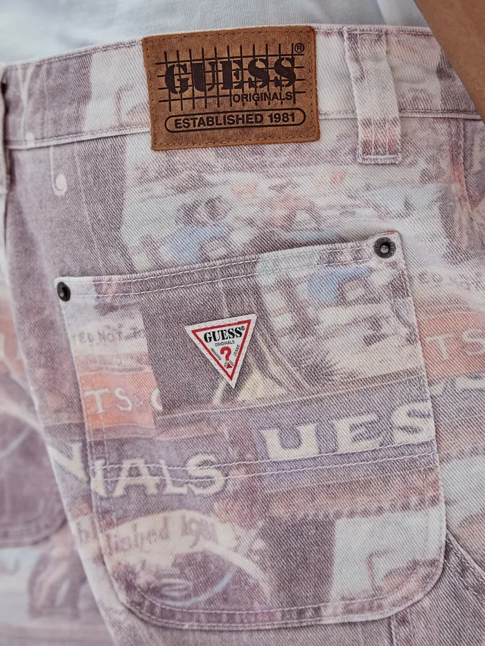 Jeans and Denim GUESS Men GUESS Originals Vintage Carpenter Pants Vintage Ranch Print Jeans and Denim GUESS Men GUESS Originals Vintage Carpenter Pants Vintage Ranch Print