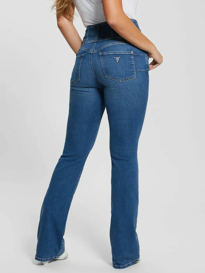 Jeans and Denim GUESS Women Eco Corset Shape Up Flared Jeans The Air Wash