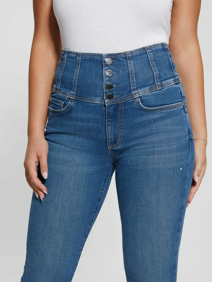 Jeans and Denim GUESS Women Eco Corset Shape Up Flared Jeans The Air Wash