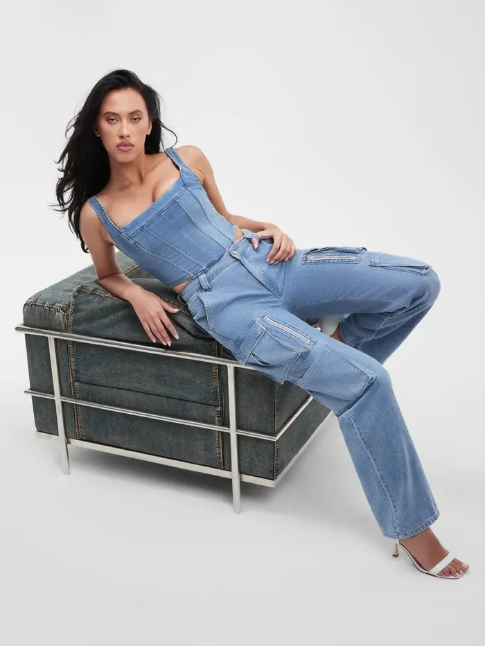 Jeans and Denim Kori Denim Cargo Jeans June Lake GUESS Women