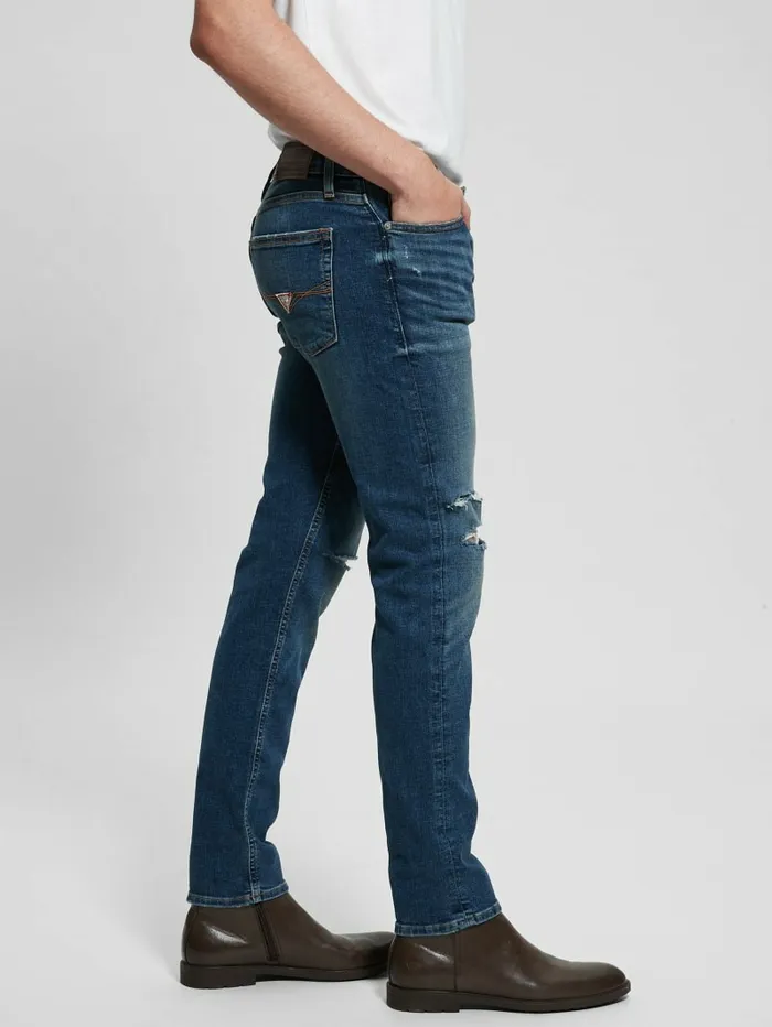 Jeans and Denim Slim Tapered Jeans Escape Destroy GUESS Men Jeans and Denim Slim Tapered Jeans Escape Destroy GUESS Men