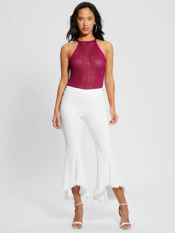 Jeans and Denim Sofia 1981 HighRise Flared Jeans White Bufali GUESS Women