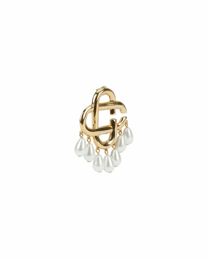Jewellery MenWomen Casablanca Paris Pearl Drop Logo Earrings
