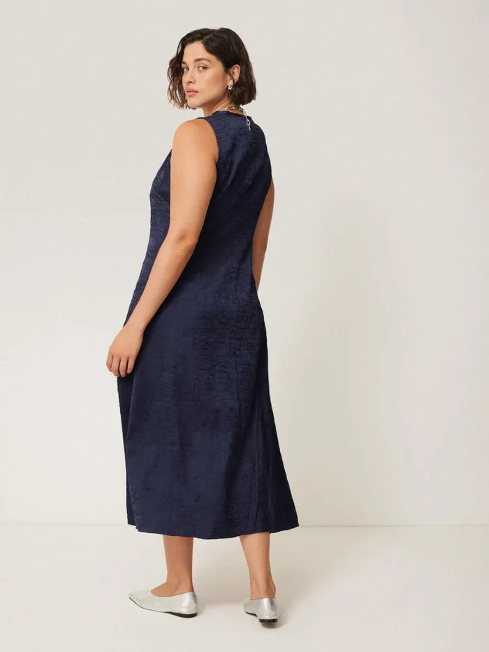Jigsaw Asymmetric Textured Dress Navy Women Coords
