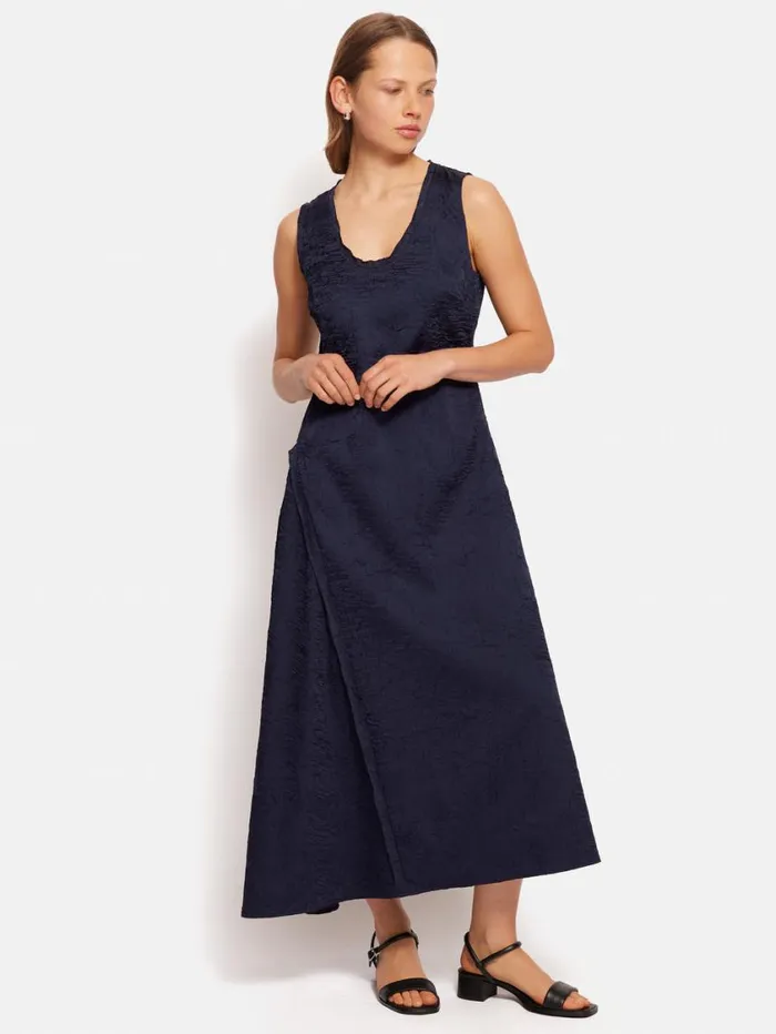 Jigsaw Asymmetric Textured Dress Navy Women Coords