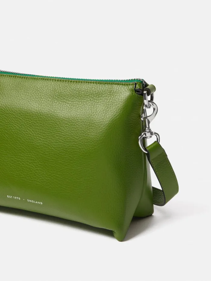 Jigsaw Ava Pebble Leather Crossbody Green Women Leather