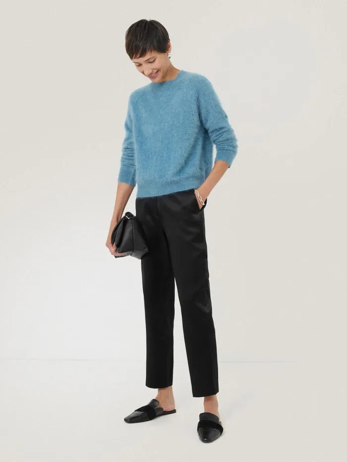 Jigsaw Bonded Satin Trouser Black Women Coords