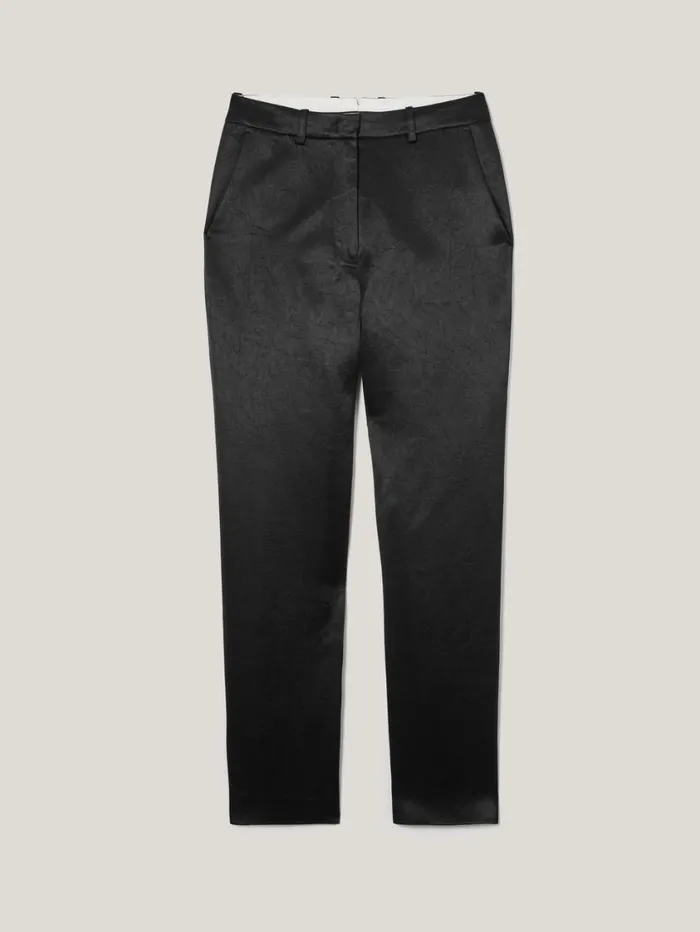Jigsaw Bonded Satin Trouser Black Women Coords