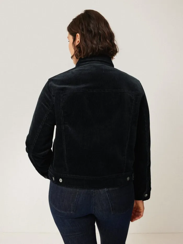 Jigsaw Boxy Cord Trucker Jacket Navy Women Coords