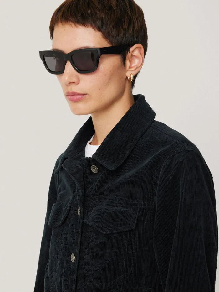 Jigsaw Boxy Cord Trucker Jacket Navy Women Coords