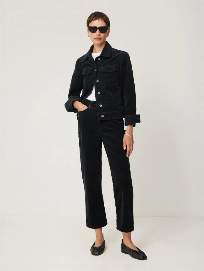 Jigsaw Boxy Cord Trucker Jacket Navy Women Coords