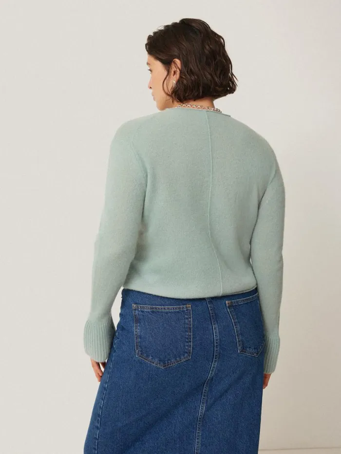 Jigsaw Cloud Cashmere Eldon Jumper Blue Haze Women Knitwear and Cashmere