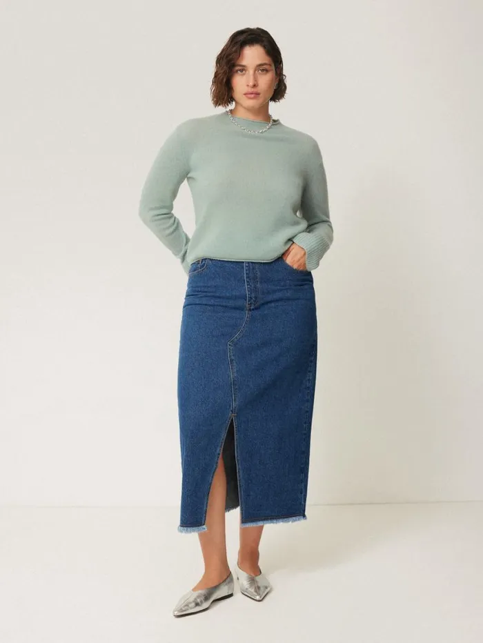 Jigsaw Cloud Cashmere Eldon Jumper Blue Haze Women Knitwear and Cashmere