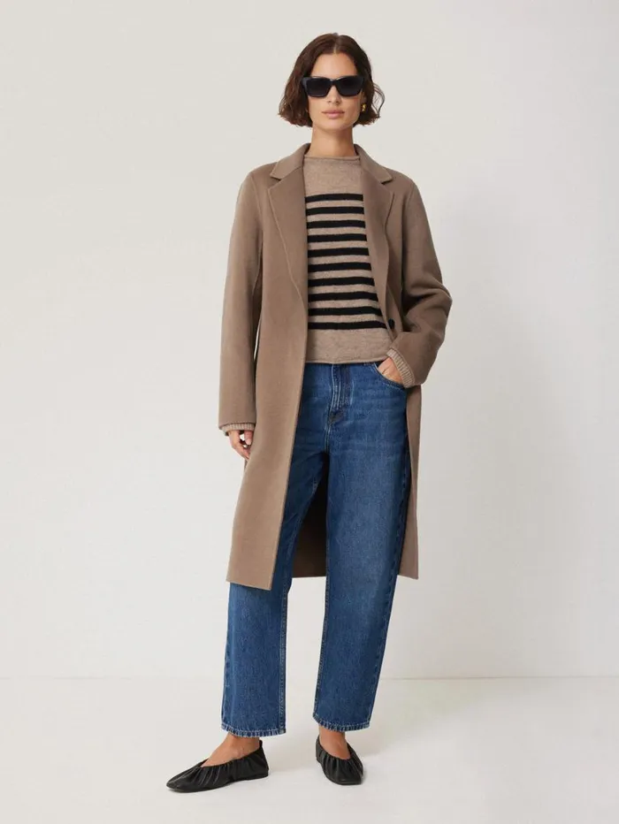 Jigsaw Cloud Cashmere Eldon Stripe Neutral Women Knitwear and Cashmere