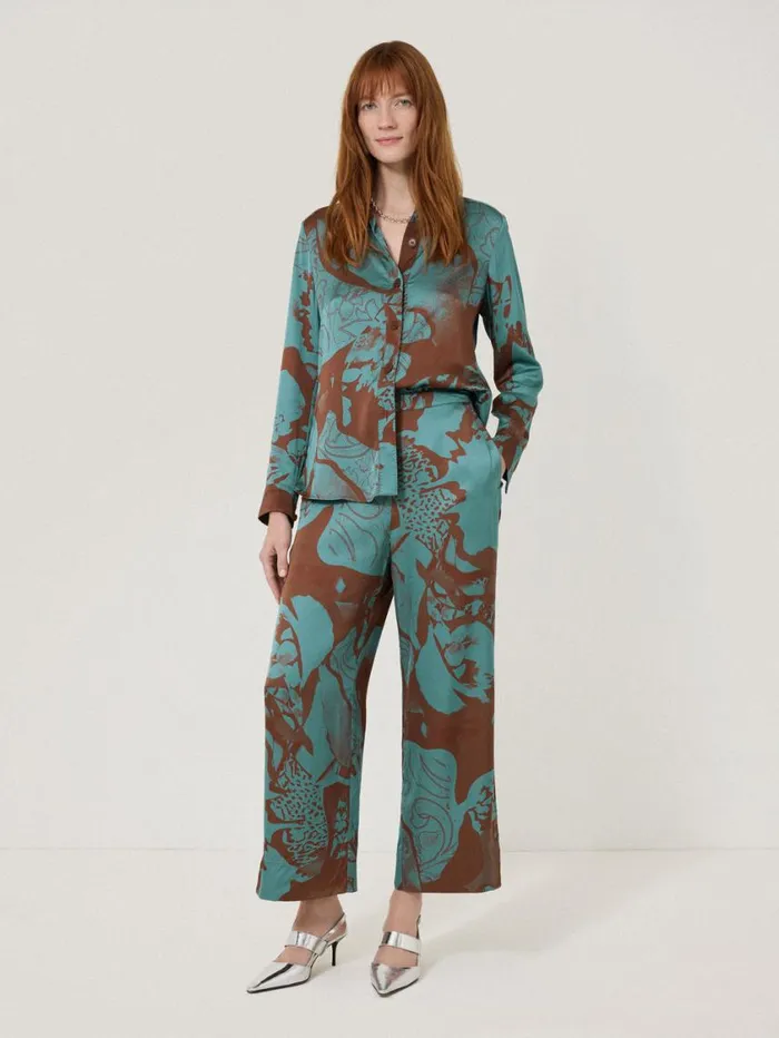 Jigsaw Collage Stitch Detail Trouser Blue Women Coords