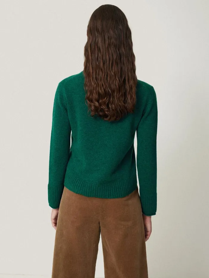 Jigsaw Compact Wool Cashmere Blend Jumper Sherwood Green Women Knitwear and Cashmere