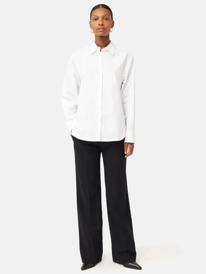 Jigsaw Cotton Poplin Shirt White Women Shirts and Tops