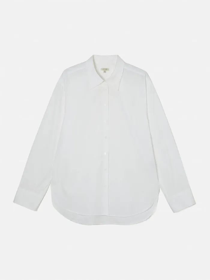 Jigsaw Cotton Poplin Shirt White Women Shirts and Tops