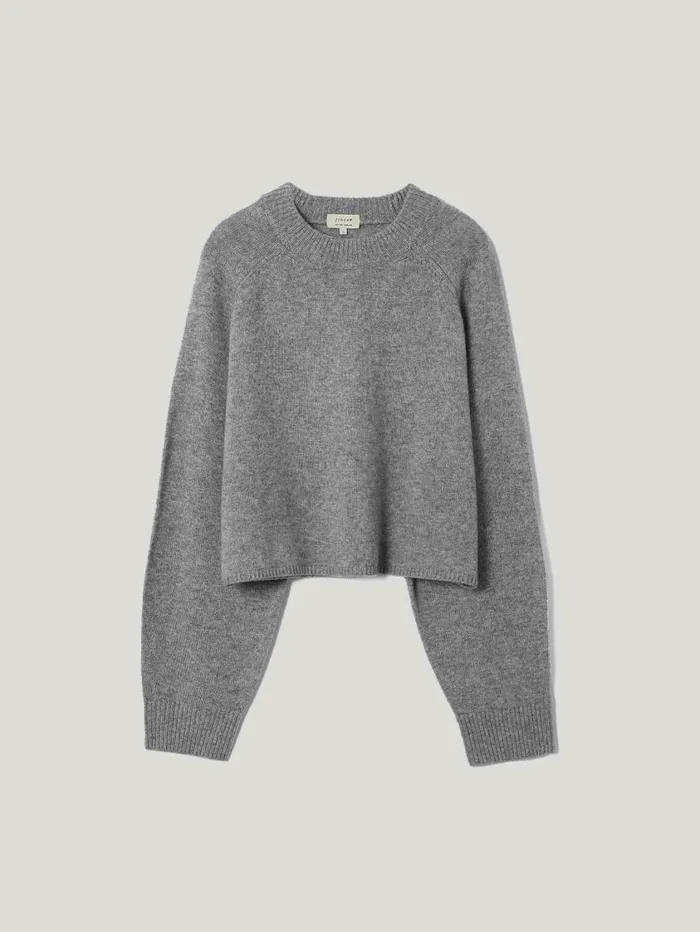 Jigsaw Crew Neck Poncho Jumper Grey Women Ponchos and Scarves