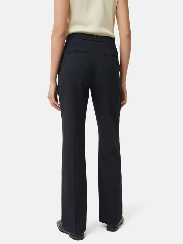 Jigsaw Crosshatch Mason Trouser Navy Women Trousers