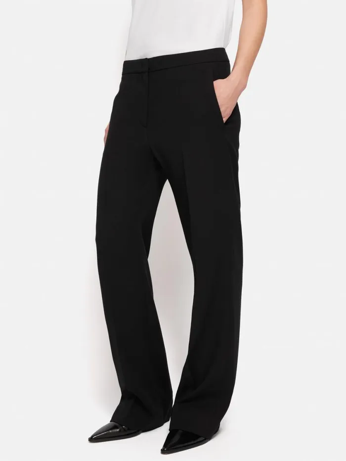 Jigsaw Fluid Twill Mason Trouser Black Women Suits and Tailoring