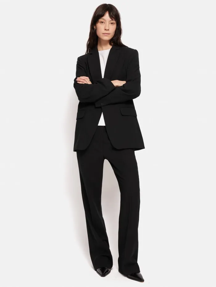 Jigsaw Fluid Twill Mason Trouser Black Women Suits and Tailoring