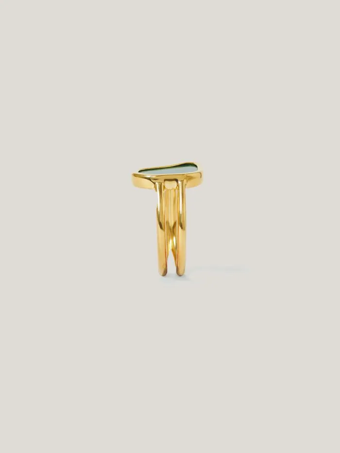 Jigsaw Gold Vermeil Ring Gold Women Party