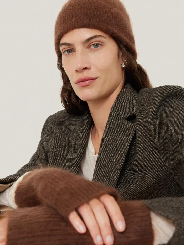 Jigsaw Halo Cashmere Mittens Ginger Women Hats and Gloves