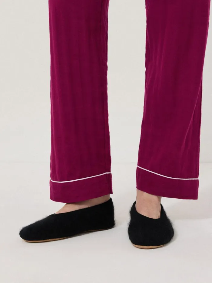 Jigsaw Halo Cashmere Slipper Black Women Pyjamas and Loungewear